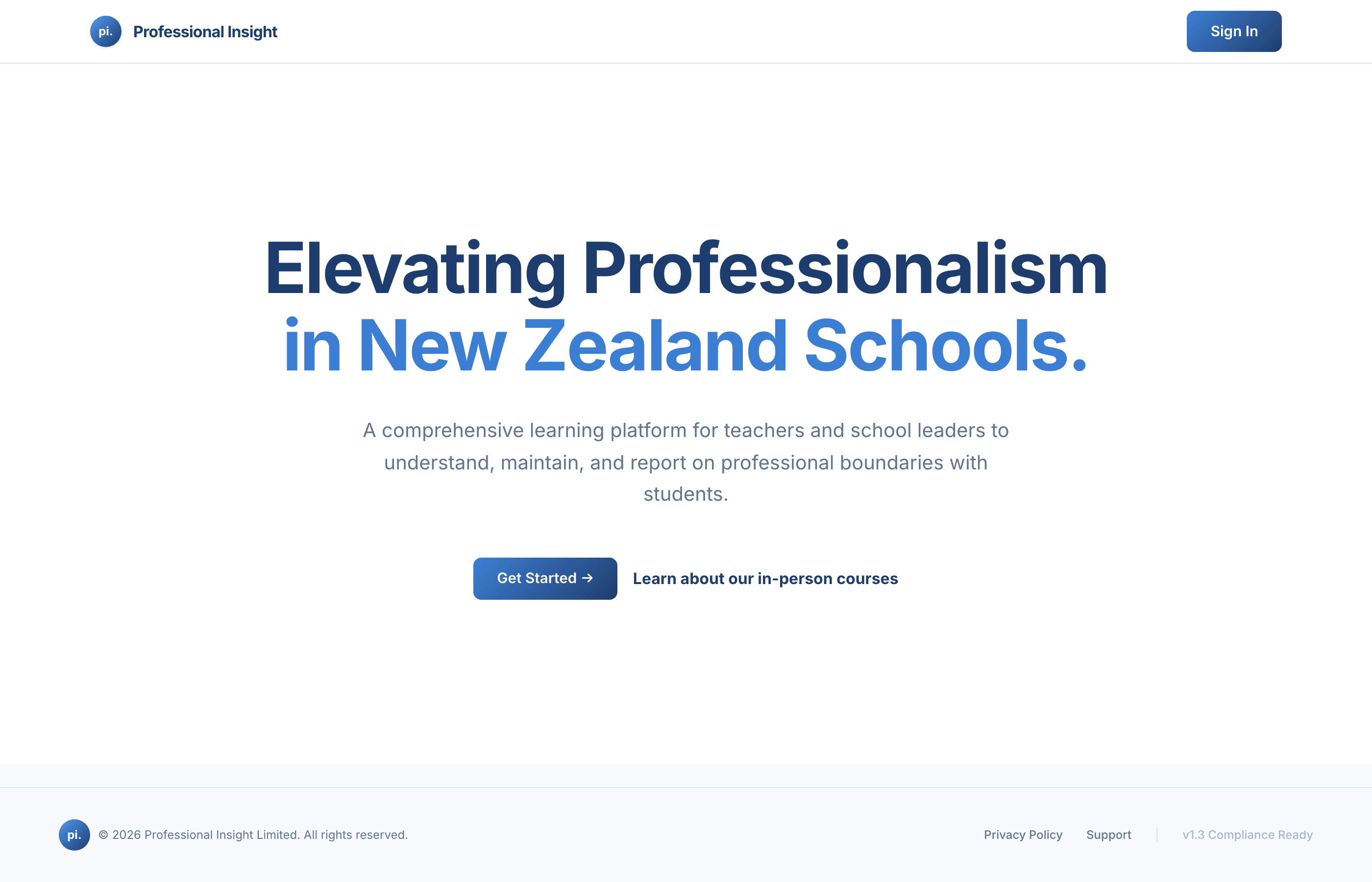 Professional Insight interface